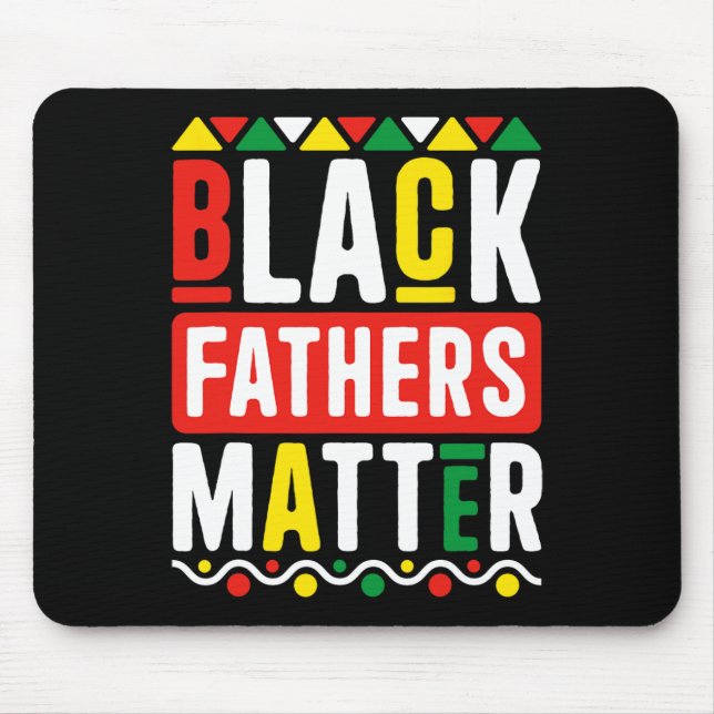 Schwarze Väter Problem für Männer Vater Geschichte Mousepad (Vorne)