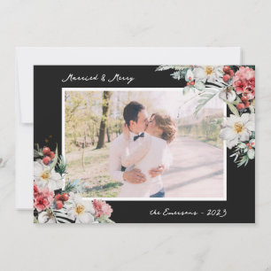 Schwarze Verheiratete Foto-Urlaubskarte Feiertagskarte