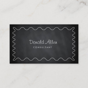 Schwarze, Vintage Berufliche Kurven in der Zwische Visitenkarte
