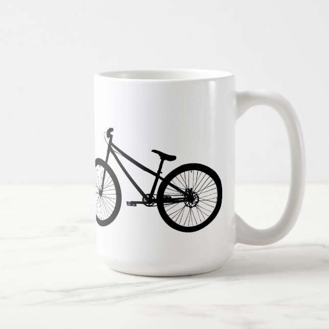 Schwarze Vintage Gebirgsfahrrad-Tasse Tasse (Rechts)