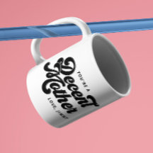 Schwarze Vintage Retro-anständige Mutter-Tasse