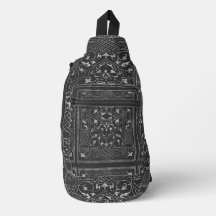 Schwarze Vintage-Schultertasche
