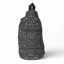 Schwarze Vintage-Schultertasche