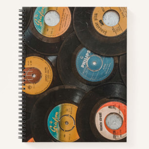 Schwarze Vinyl-Klassikerplatten Notizbuch