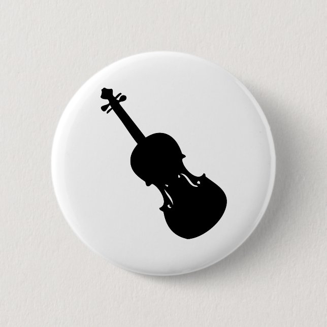 schwarze Violinenikone Button (Vorderseite)