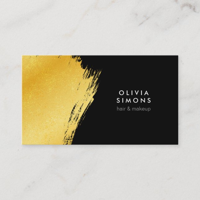 Schwarze Visitenkarte (Vorderseite)