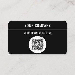 Schwarze Visitenkarte mit QR Code Ihr eigenes Desi