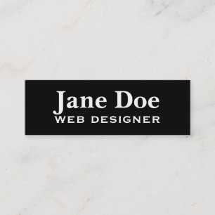 Schwarze Visitenkarten zur Anpassung Mini Visitenkarte