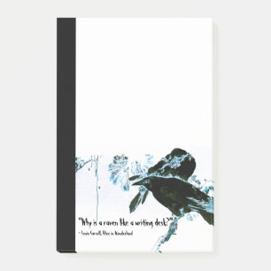 Schwarze Vögel, die Raven Post-it Klebezettel