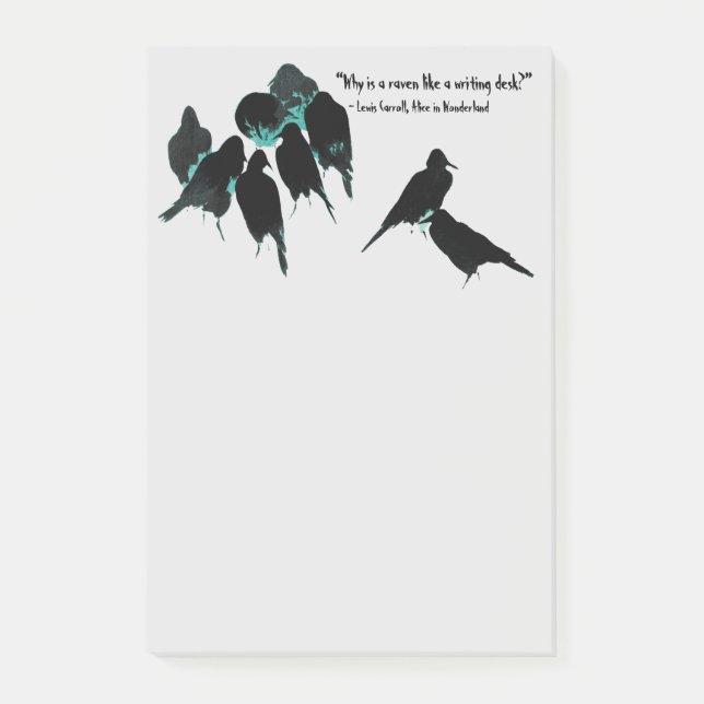 Schwarze Vögel - die Ravens Post-it Klebezettel (Vorderseite)