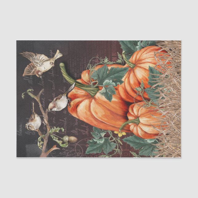 Schwarze Vögel Seidenpapier (Vorderseite)