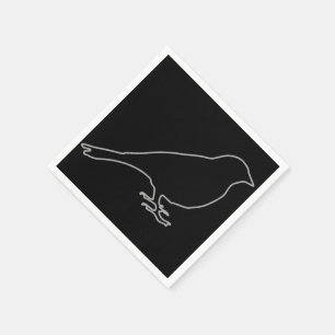 Schwarze Vogel-Servietten Serviette