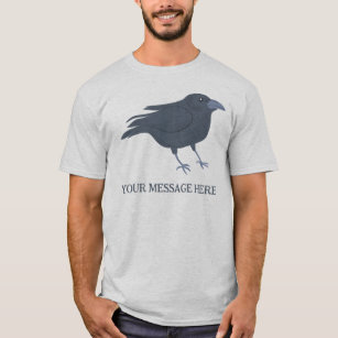 Schwarze Vogelbrille - Personalisiert T-Shirt
