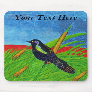 Schwarze Vogelmousepad Mousepad