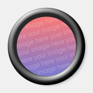 Schwarze Vorlage (3D-Effekt-Rahmen) Magnet