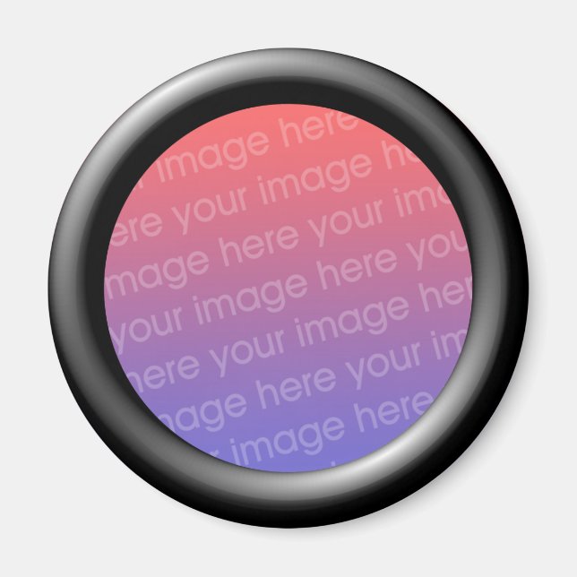 Schwarze Vorlage (3D-Effekt-Rahmen) Magnet (Vorne)