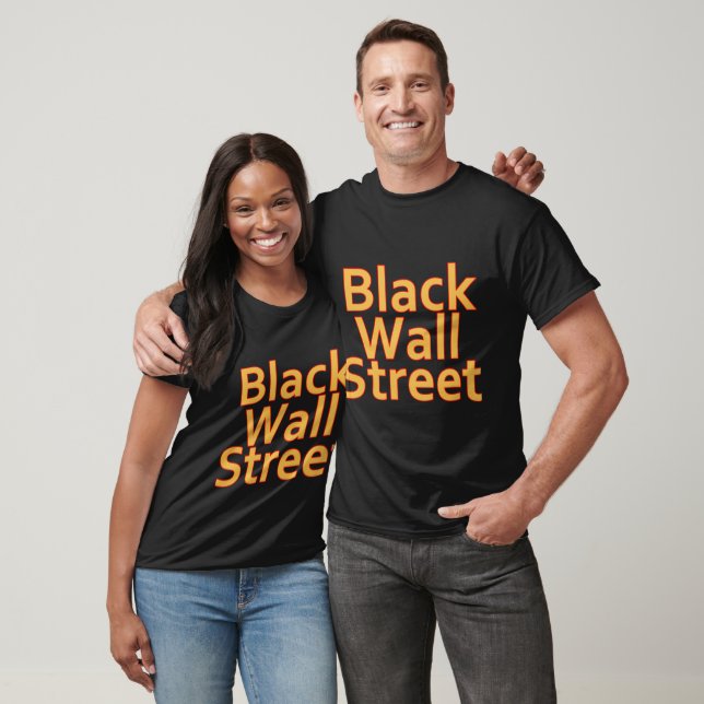 Schwarze Wall Street T-Shirt (Unisex)