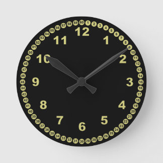Schwarze Wand Runde Wanduhr