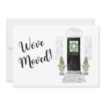 Schwarze Wasserfarbe Tür, die wir verschoben haben