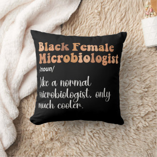 Schwarze Weibliche Mikrobiologin Definition Funny Kissen