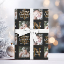 Schwarze Weihnachts-Calligraphy-Familie 2 Foto