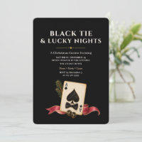 Schwarze Weihnachts-Casino-Nacht-Gaming-Party