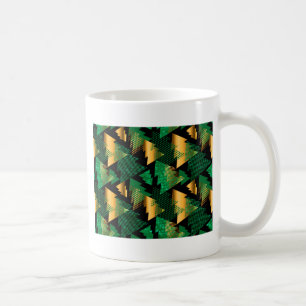 schwarze Weihnachtsbäume aus schwarzem Gold Tasse