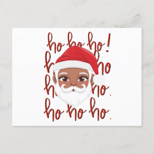 Schwarze Weihnachtskarte Feiertagspostkarte