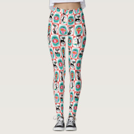 Schwarze Weihnachtskatzen Weihnachten Leggings