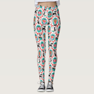 Schwarze Weihnachtskatzen Weihnachten Leggings