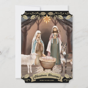 Schwarze Weihnachtskrippe Christliches Weihnachten