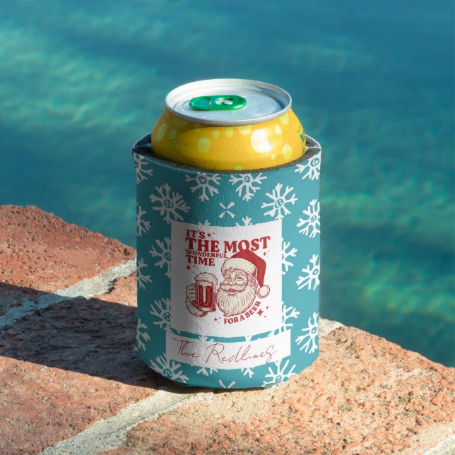 Schwarze Weihnachtsmuster Dosenkühler (In Situ Pool)