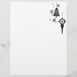 Schwarze Weihnachtsschmuck Letterhead