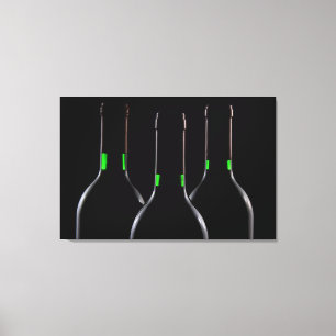Schwarze Weinflaschen gepackte Canvas Prints Leinwanddruck