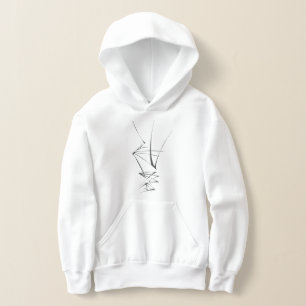 Schwarze Weiße Abstrakte Stammes-Tätowierkunst Hoodie