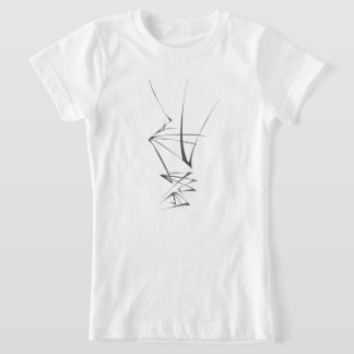 Schwarze Weiße Abstrakte Stammes-Tätowierkunst T-Shirt