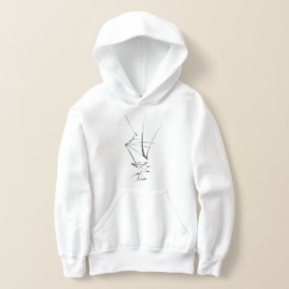 Schwarze Weiße Abstrakte Stammes-Tattoo-Kunst Hoodie