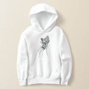 Schwarze Weiße Konische Abstrakte Stammes-Tattoo-K Hoodie