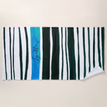 Schwarze, weiße, mediterran blaue Streifen