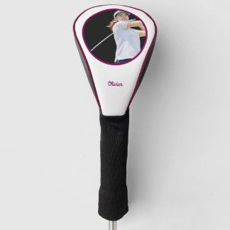 Schwarze Weiße Moderne Personalisierte Golf-Schlag Golf Headcover