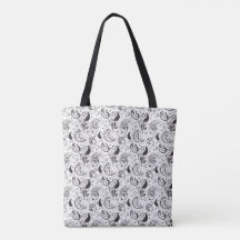 Schwarze weiße Paisley-Designertasche