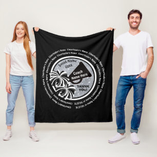 Schwarze, weiße, silberne fleecedecke