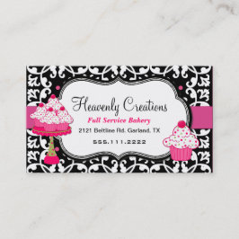 Schwarze, weiße und rosa visitenkarte