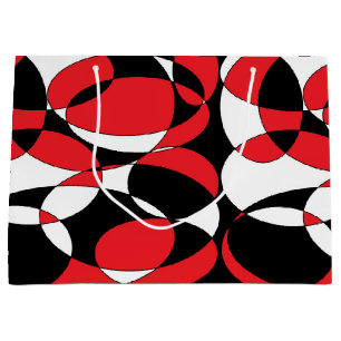 Schwarze, weiße und rote Elliptiker Große Geschenktüte