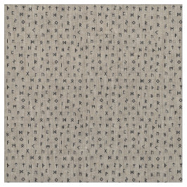 Schwarze Wikingrunen Muster Weiße graue Rückseite Stoff