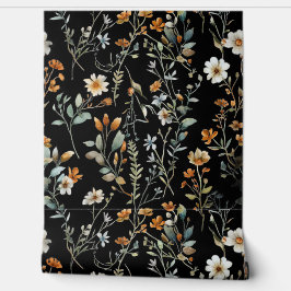 Schwarze Wildblume Tapete