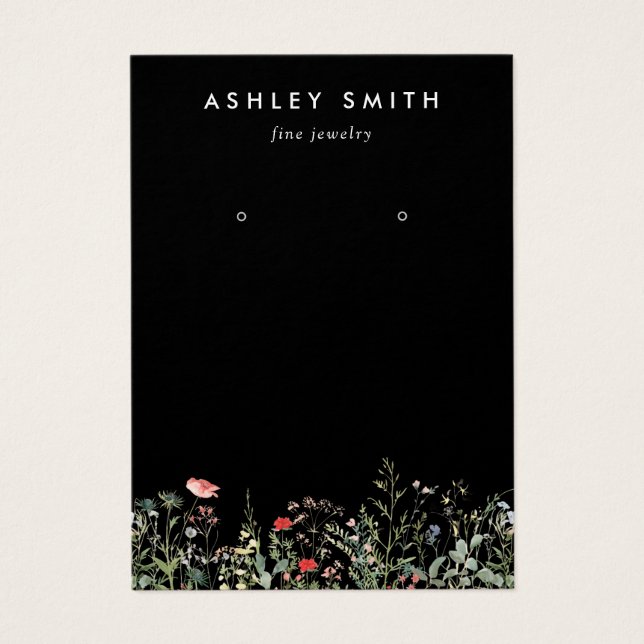 Schwarze Wildblume-Wiesenohrenkarte (Vorderseite)