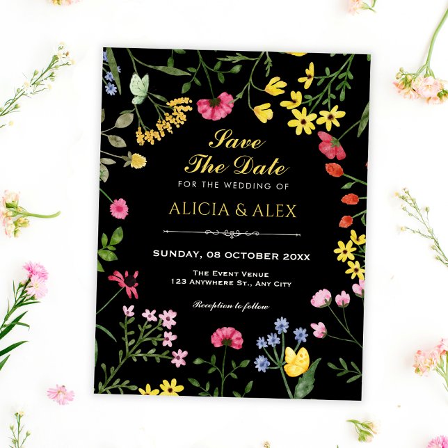 Schwarze Wildblumen  Save The Date (Von Creator hochgeladen)