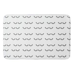 Schwarze Wimpern Badematte