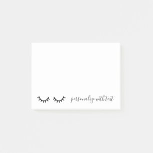 Schwarze Wimpern Post-it Klebezettel